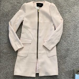 New H&M dusty pink zip up jacket/coat